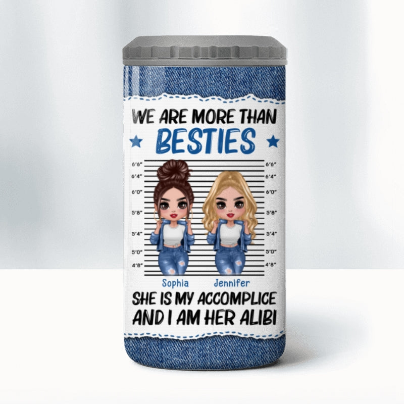 Cool Doll Besties Accomplice Alibi Personalized 4 In 1 Can Cooler