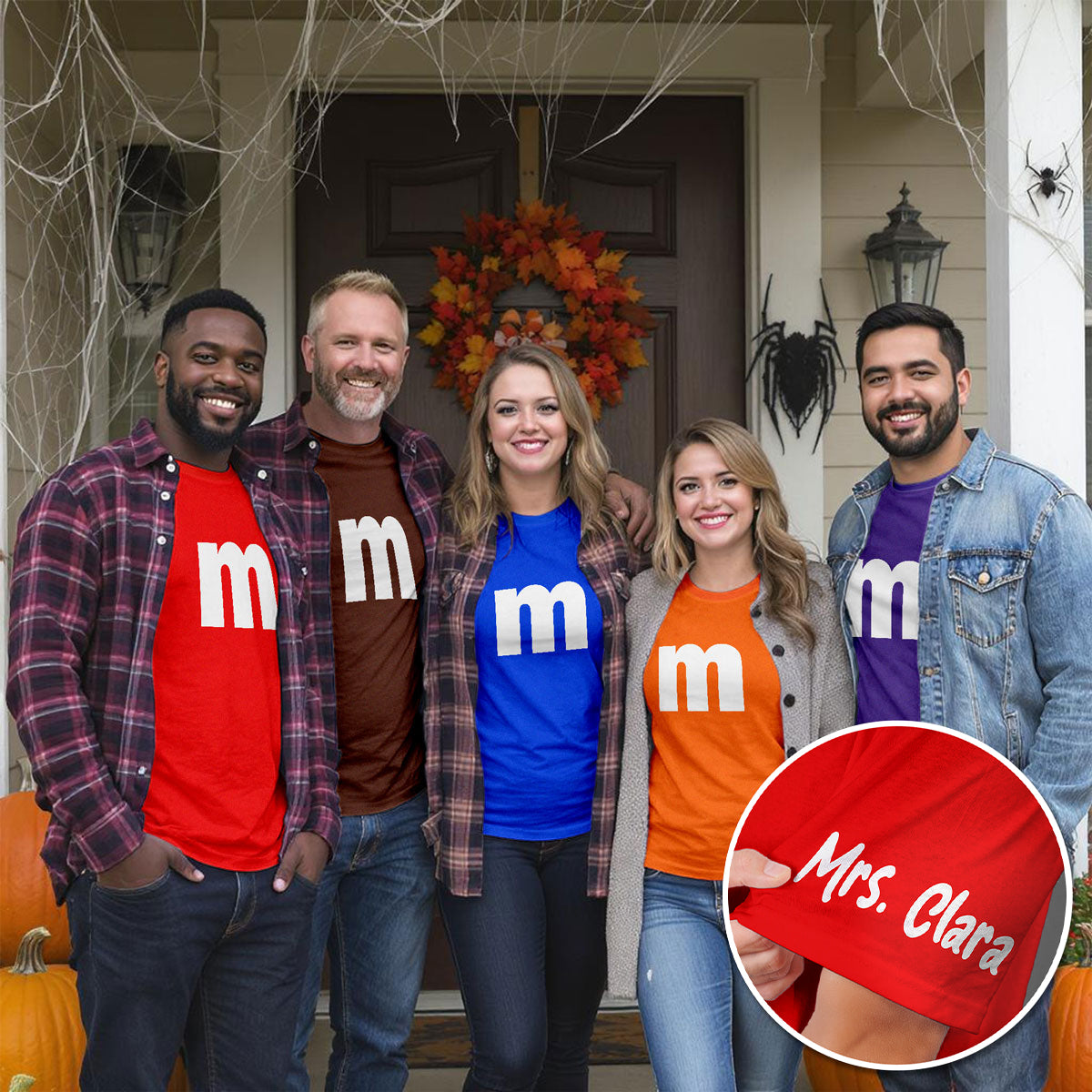 Halloween Colorful Colors Cute Personalized Shirt, Group Matching Shirt For Teachers, Besties