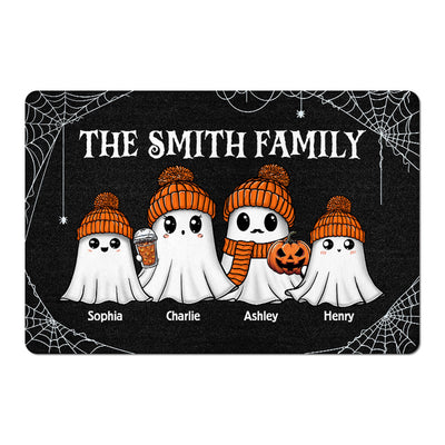 Family Our Boo Crew Fall Season Halloween Personalized Doormat