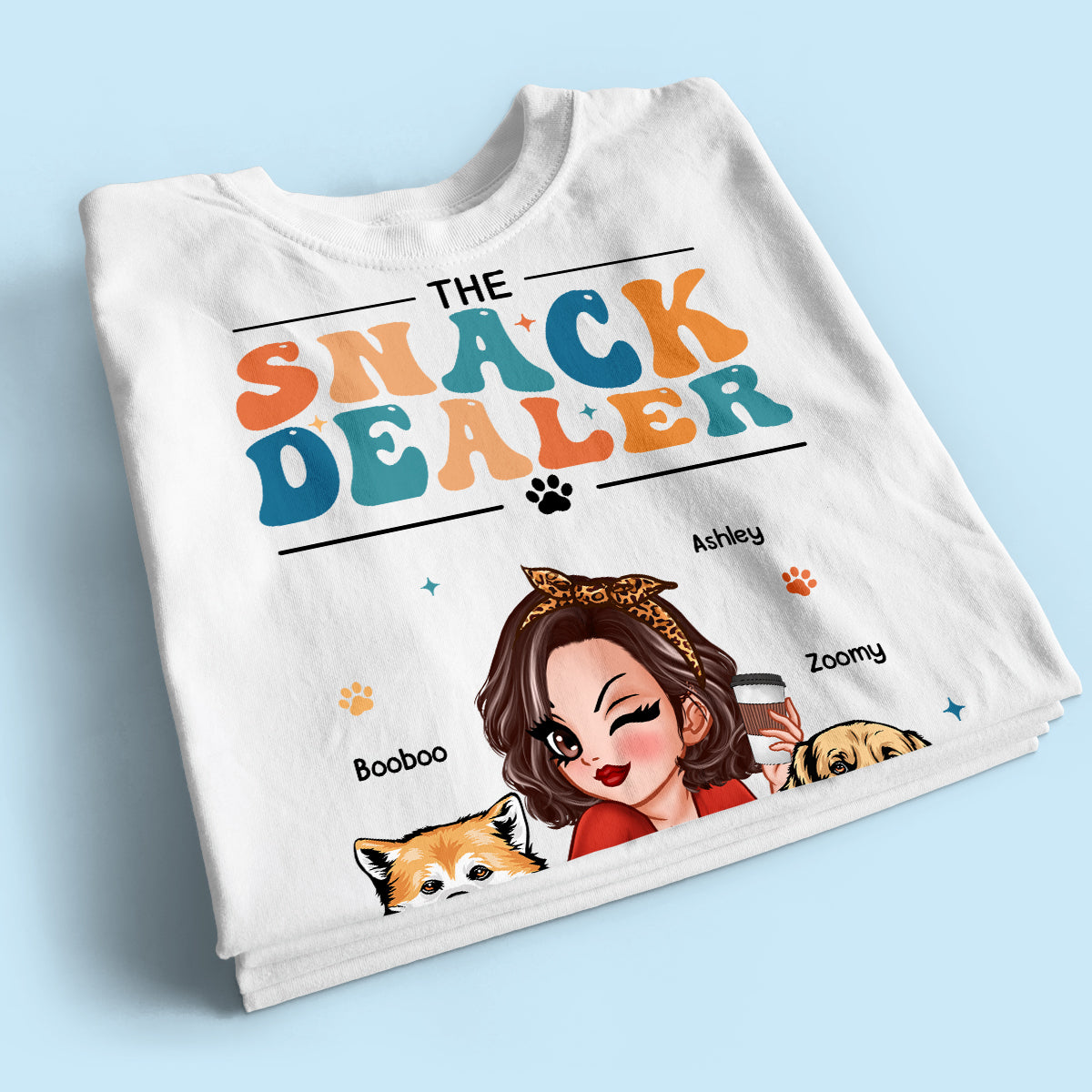 The Snack Dealer Retro Style Dogs Personalized Shirt
