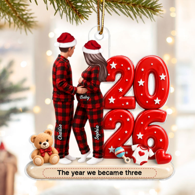 Trending Expecting Parents Christmas Pregnancy - Personalized Acrylic Ornament