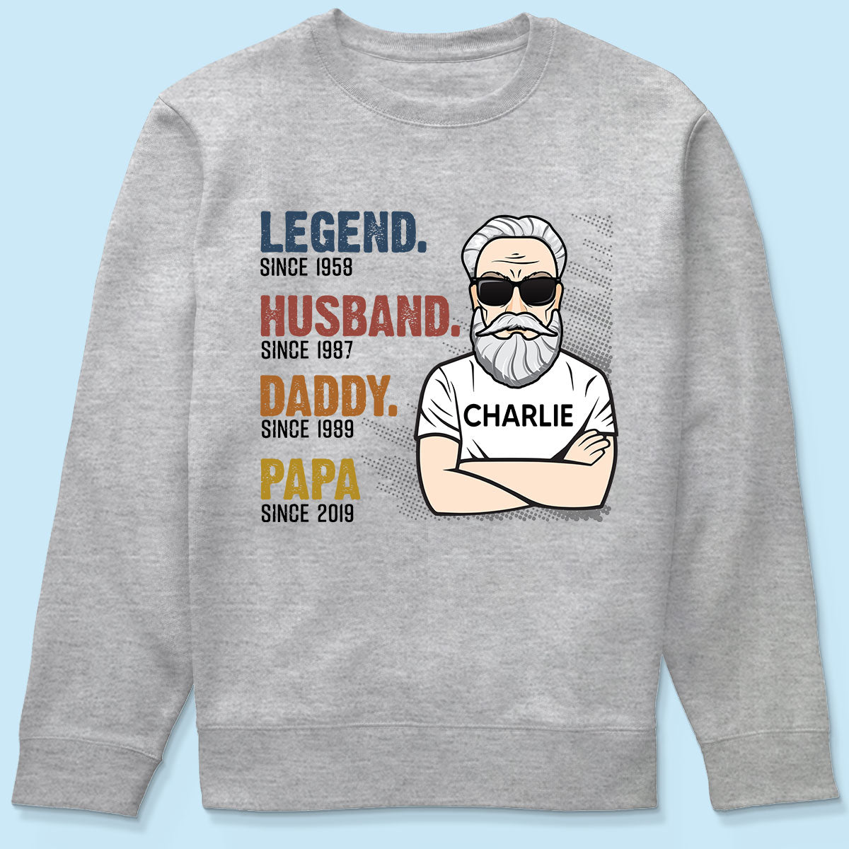 The Legend Grandpa Old Man Personalized Shirt