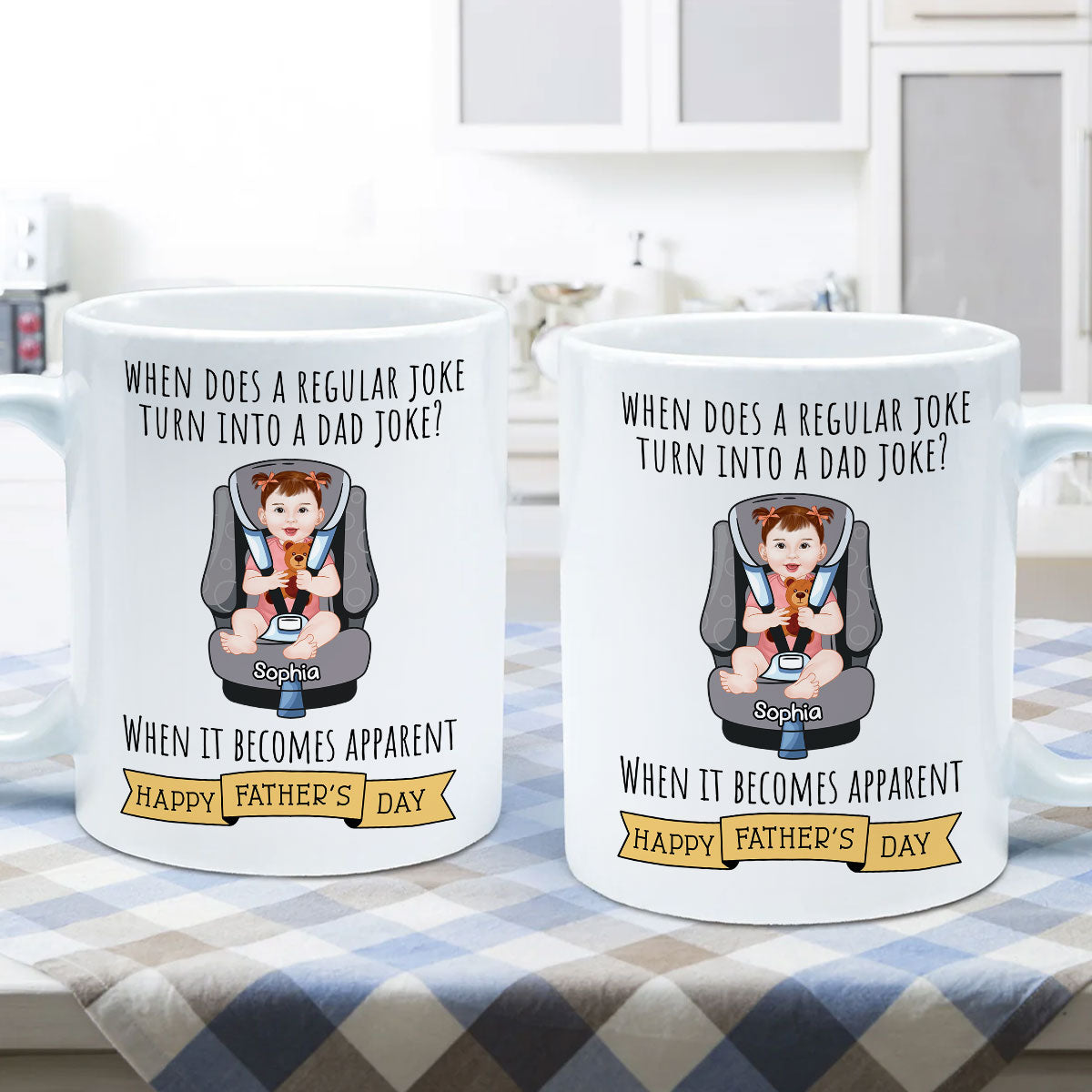Dad Joke Father's Day Personalized Mug For New Parent, Gift For New Dad, Newborn