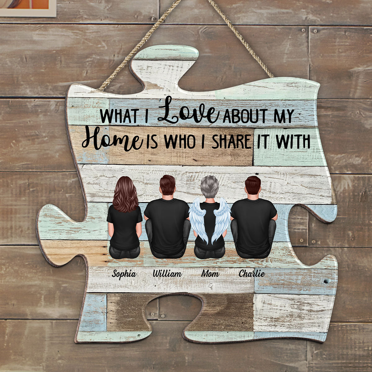 What I Love About My Home Personalized Wood Sign