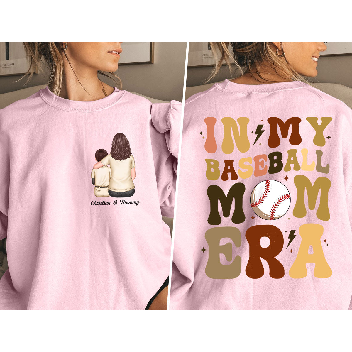 In My Baseball Mom Era Gift Personalized Shirt