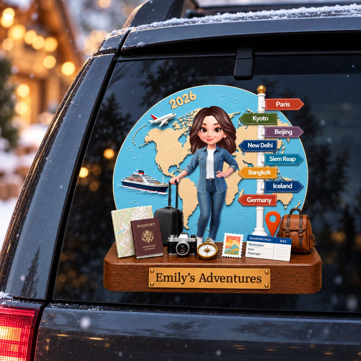 Traveling Destination Travel Adventure 2D Flat - Personalized Decal