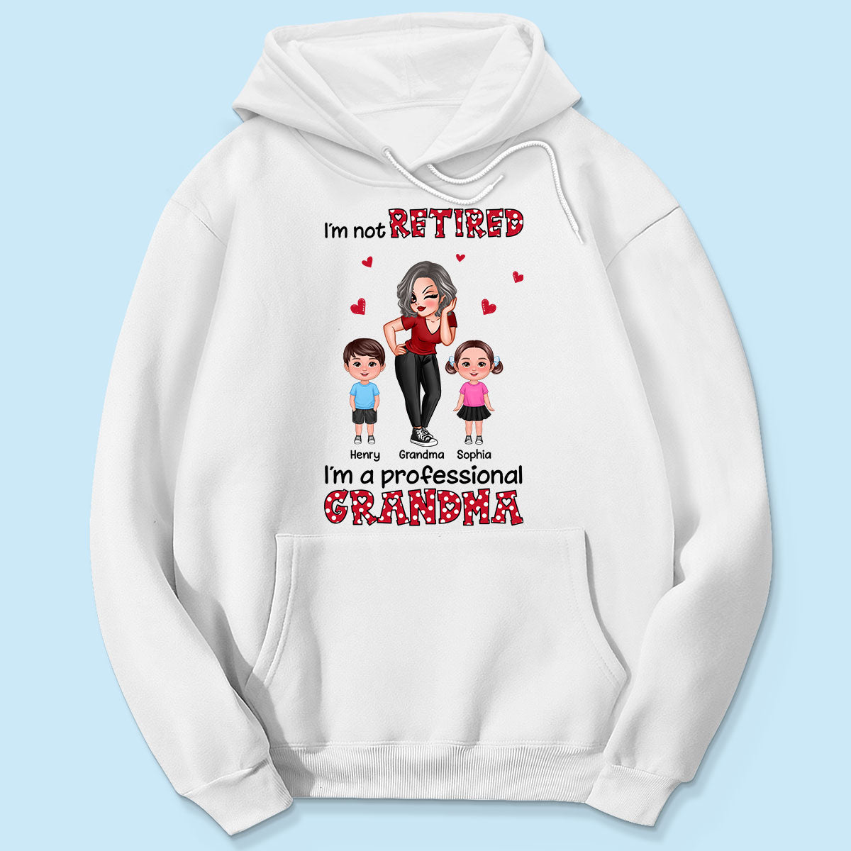 Polka Dot Not Retired Professional Grandma Gift For Grandma Retirement Gift Personalized Shirt