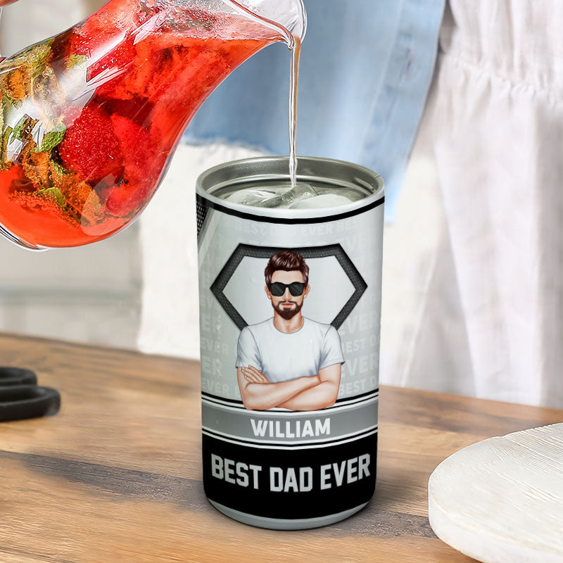Best Dad Ever Tumbler Personalized 4 In 1 Can Cooler Christmas Gift For Dad