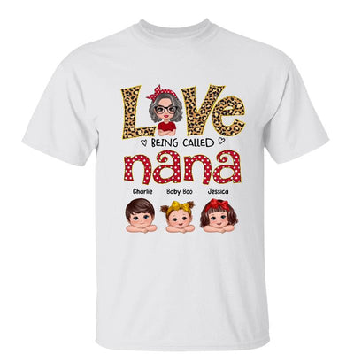 Love Being Called Grandma Polka Dot Doll Grandma Grandkids Personalized Shirt
