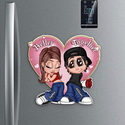 Be Mine Y2K Chicano Style Couple  Gift For Her For Him Personalized Acrylic Fridge Magnet
