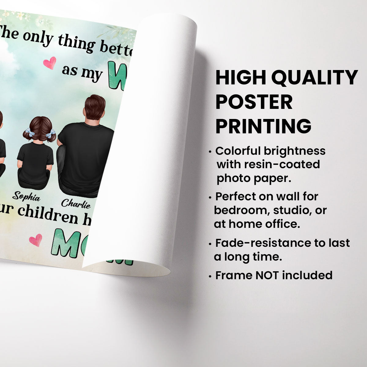 The Only Thing Better Than Being My Wife Floral Personalized Horizontal Poster, Gift For Mom, Wife