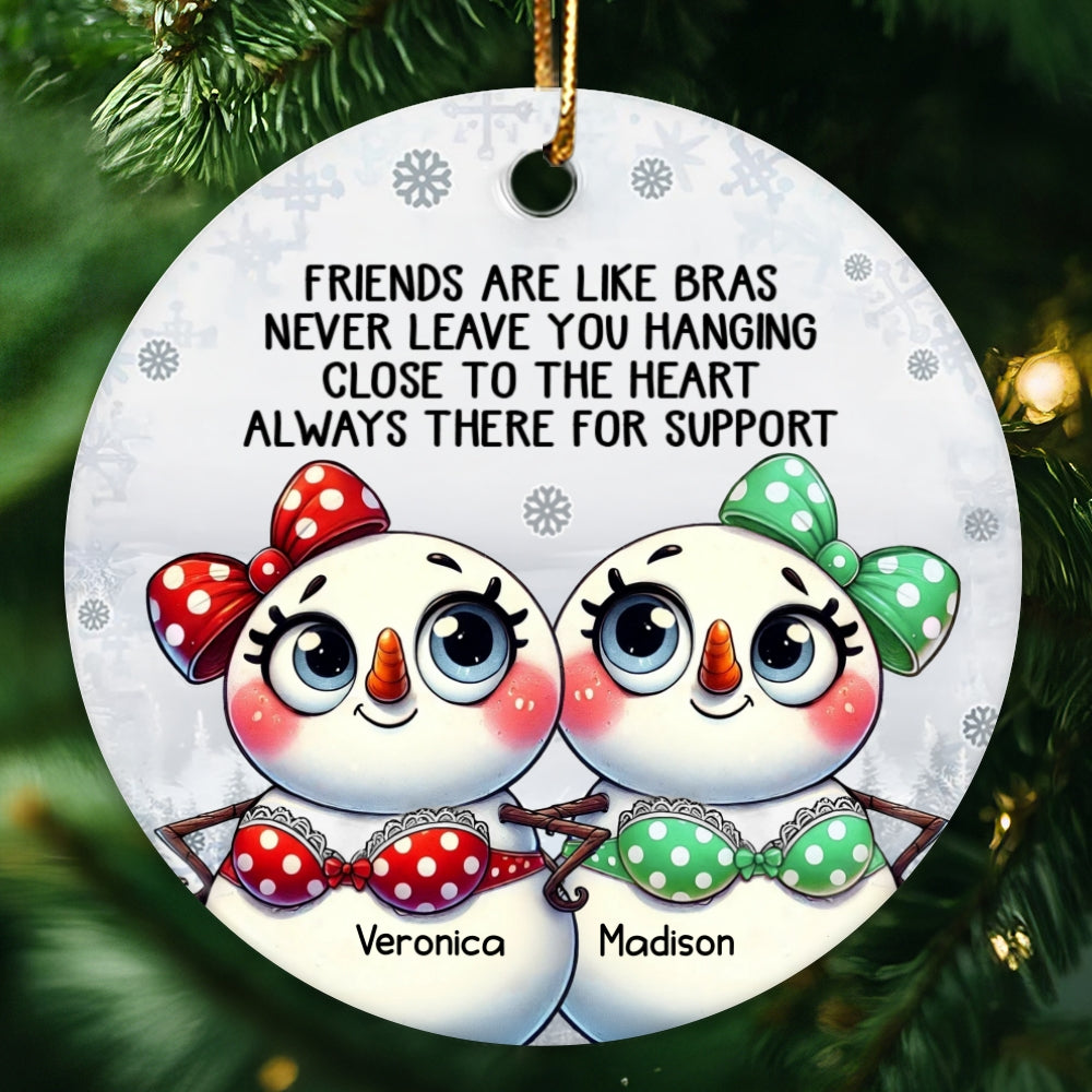Personalized Snowman Friendship Christmas Ornaments 2024, Funny Gifts Christmas Ornaments for Besties