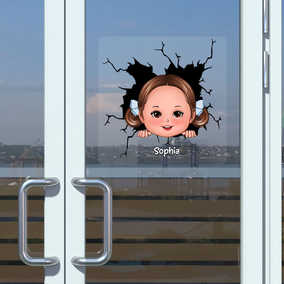 Cute Kids Decor On Car Fridge Window Personalized Decal