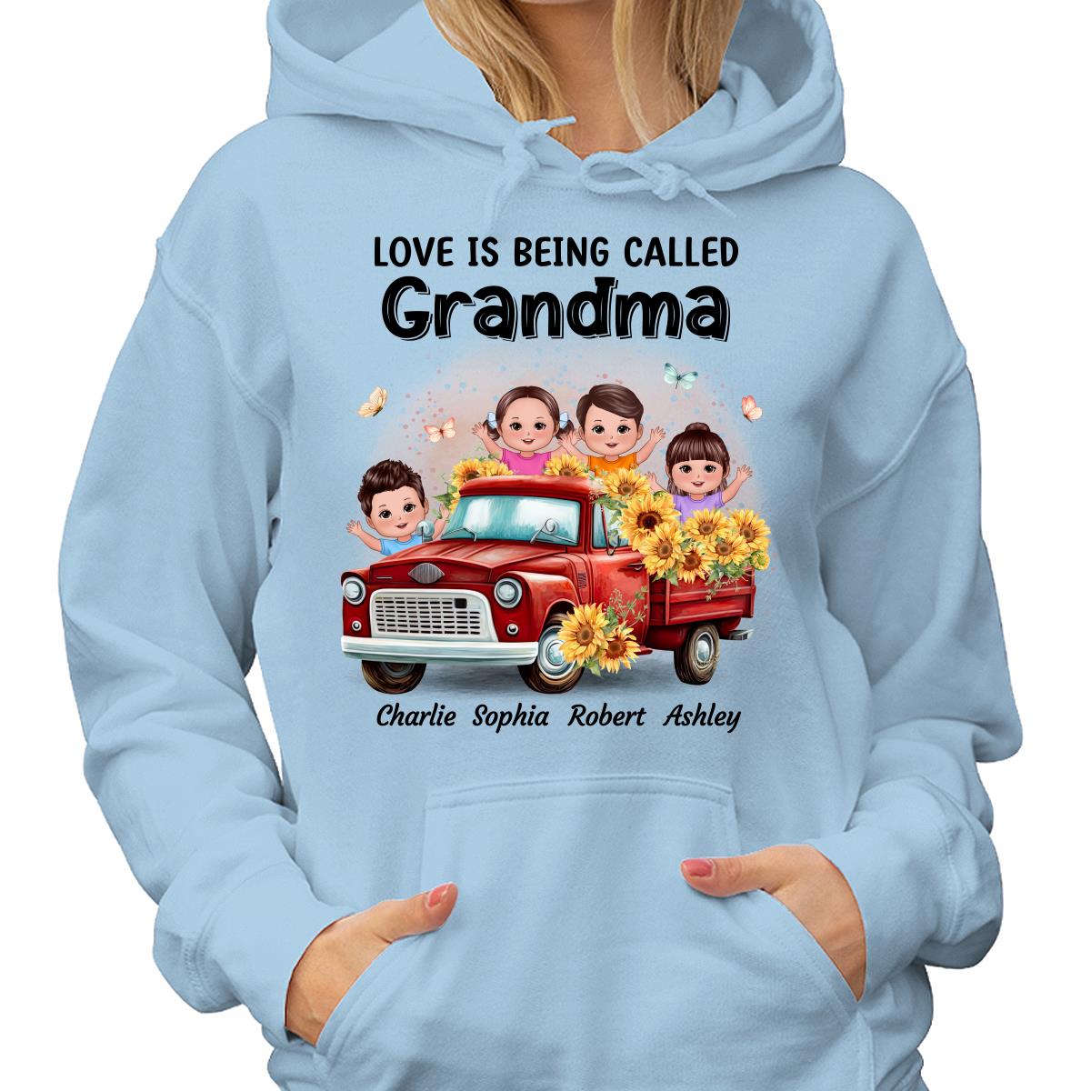 Loved Being Called Grandma Sunflower Truck Personalized Shirt