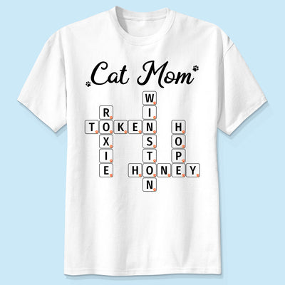 Cat Mom Dog Mom Fur Mama Unique Crossword Puzzle Personalized Shirt