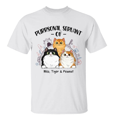 Purrsonal Servant Of Cats Sketch Things Personalized Shirt