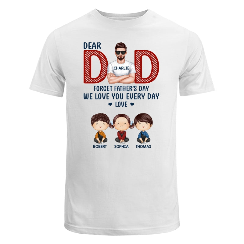 Dad Forget Father‘s Day Watercolor Cute Kids Personalized Shirt