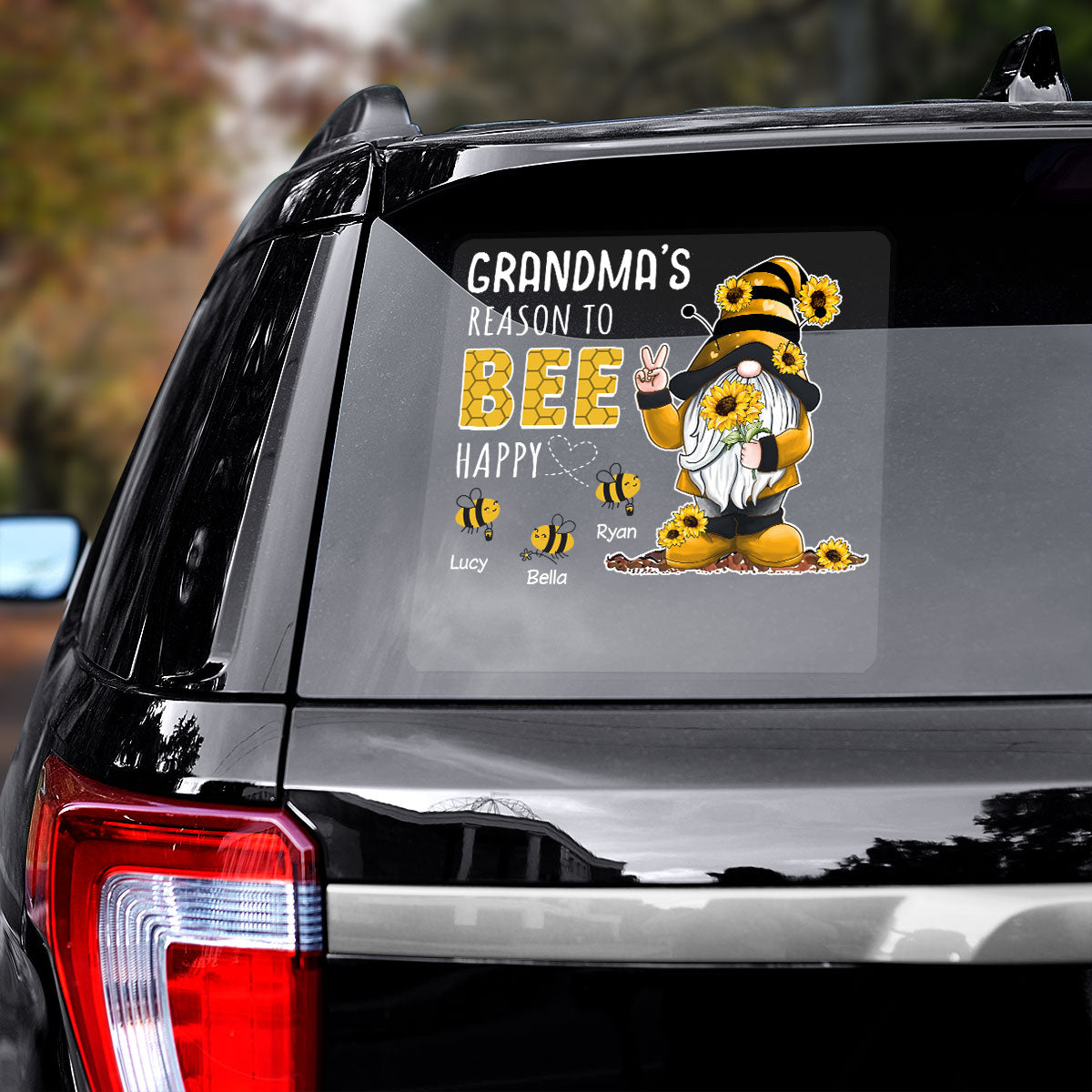 Gnome Grandma‘s Reason To Bee Happy Personalized Decal