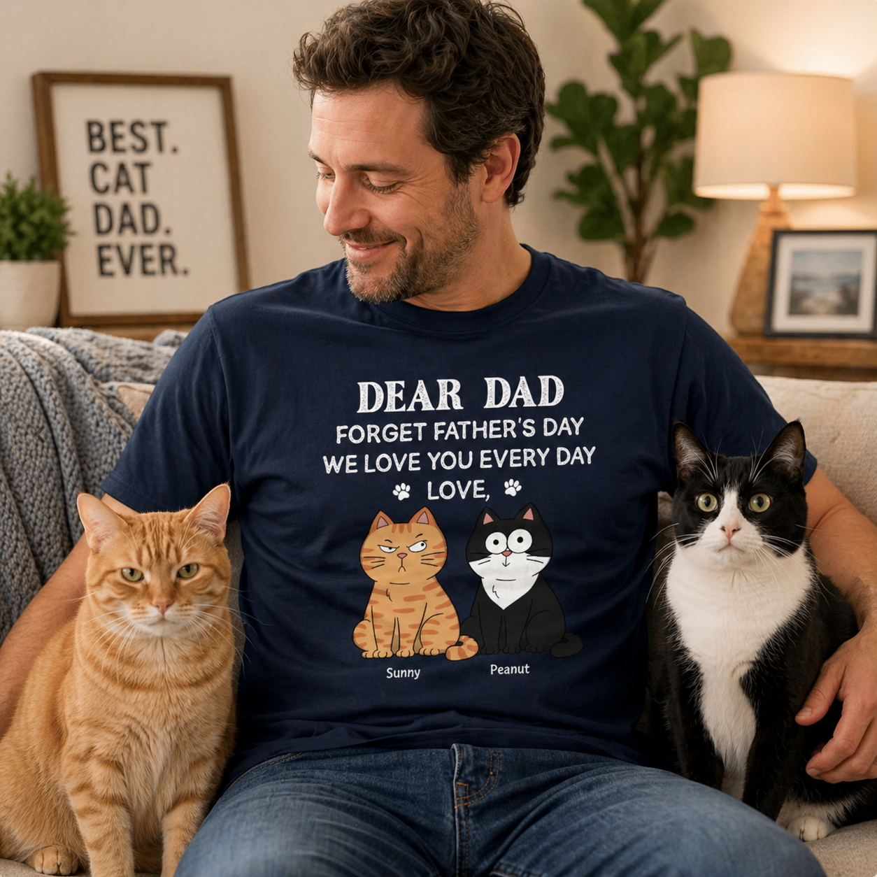 Forget Father's Day We Love You Every Day Gift For Cat Lover Personalized Shirt