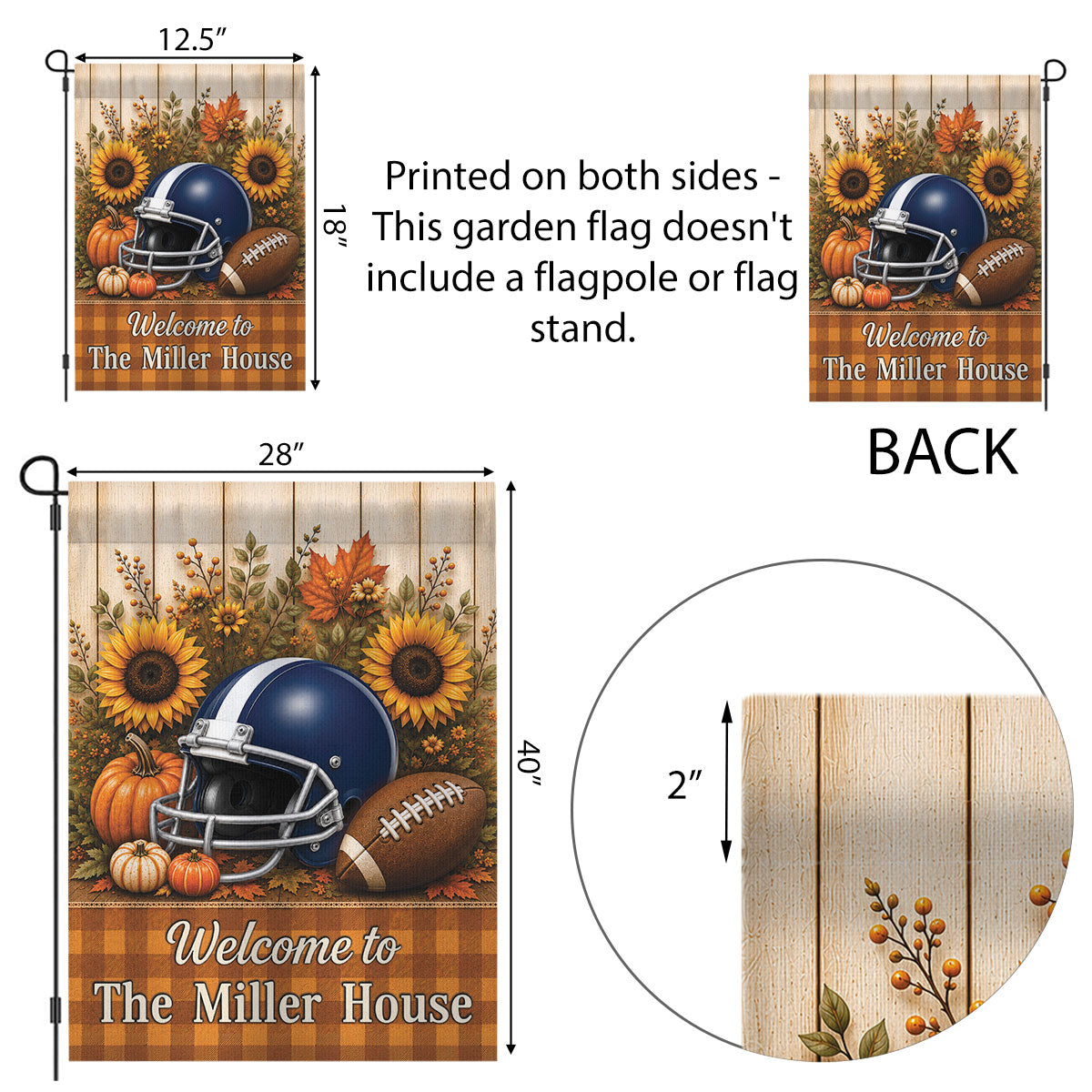Trending Football Fall Season - Personalized Garden Flag - Fall Season Decoration For Family