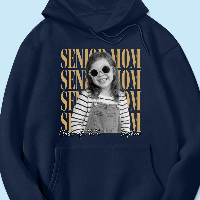 Senior Mom Dad Family Vintage Photo - Personalized Shirt - Class of 2027 Family Shirts