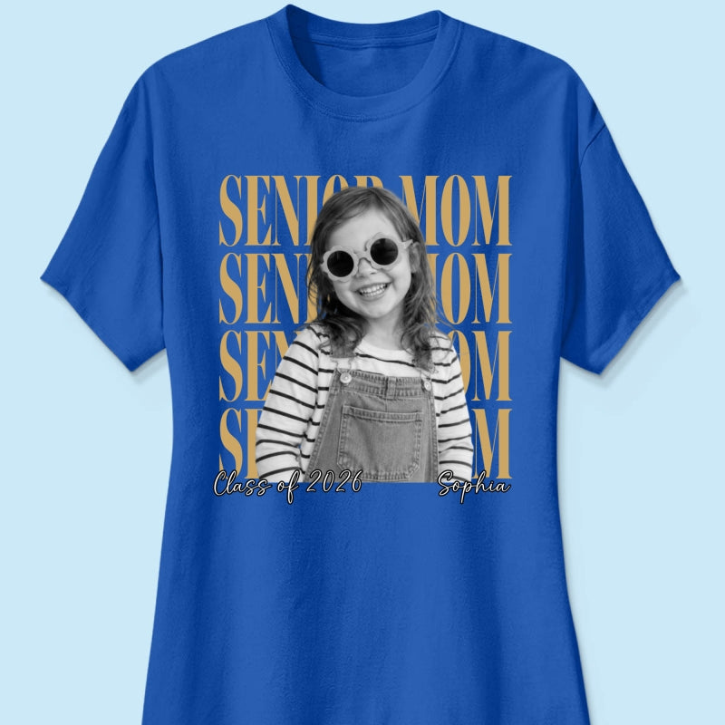 Senior Mom Dad Family Vintage Photo - Personalized Shirt - Class of 2027 Family Shirts
