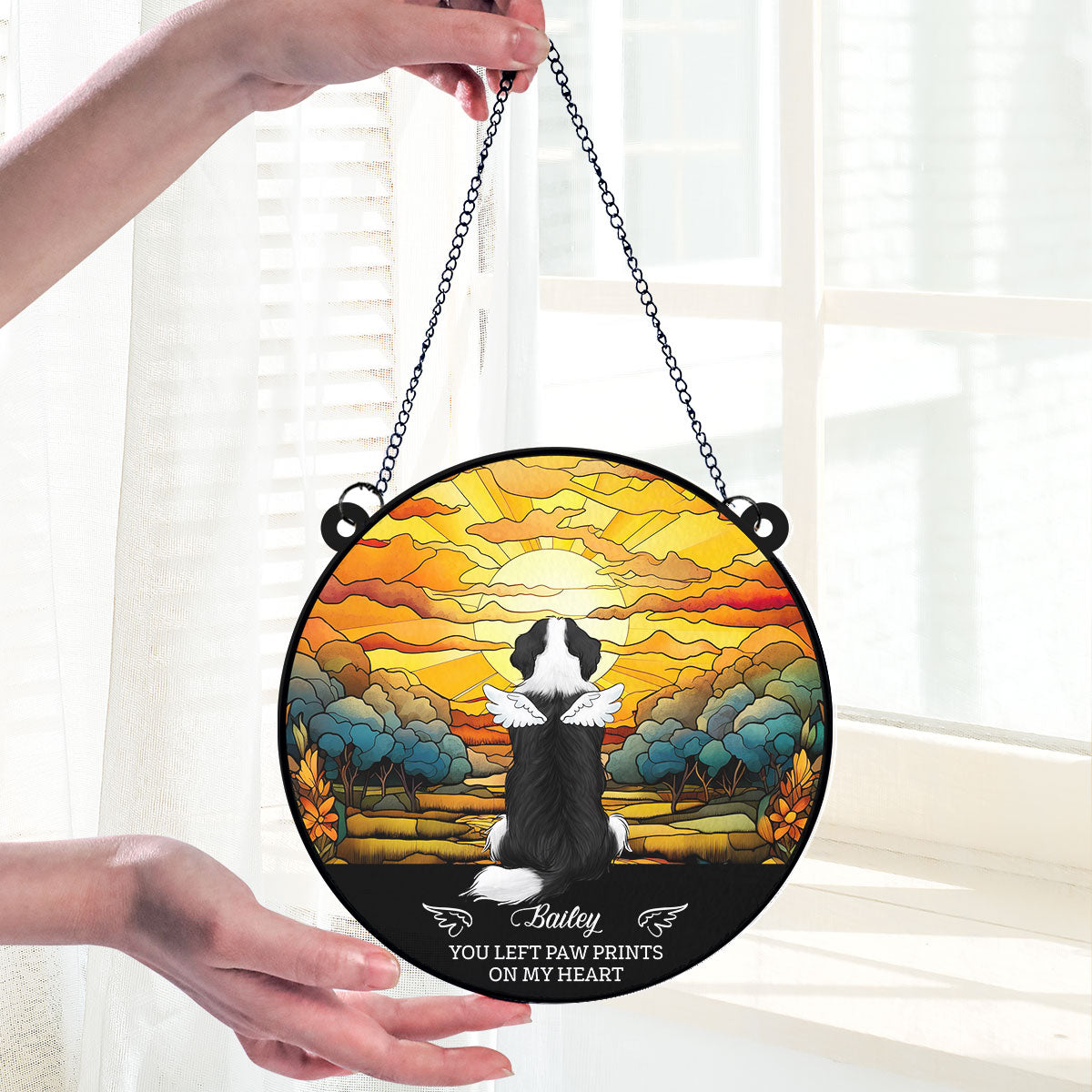 Loss Of Dogs Sympathy Gift Personalized Dog Memorial Suncatcher