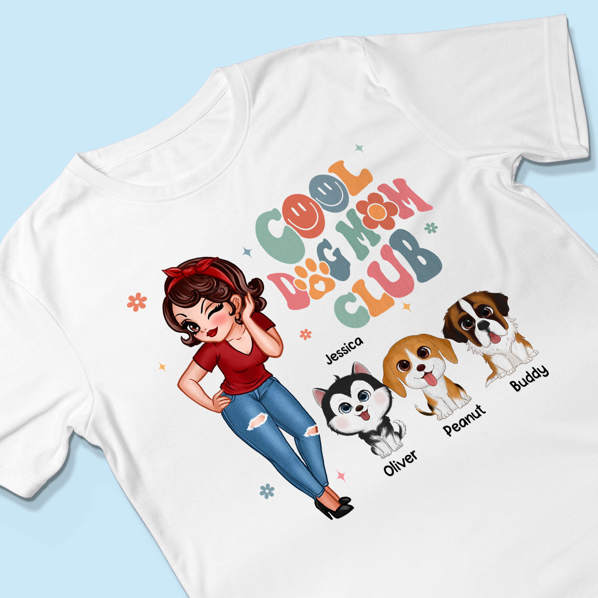 Cool Dog Mom Club Personalized Shirt