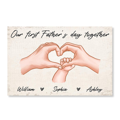 Our First Father‘s Day Together Personalized Poster, Father’s Day Gift For Dad