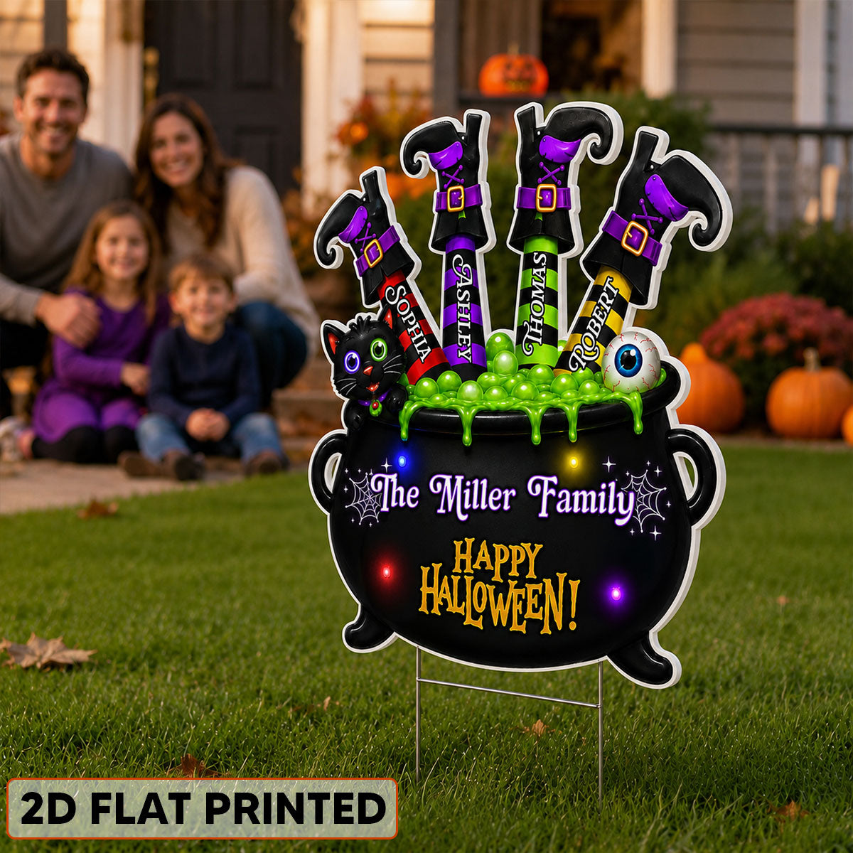 Trending Witch Legs - Personalized Yard Sign - Halloween Decoration For Family, Grandparents