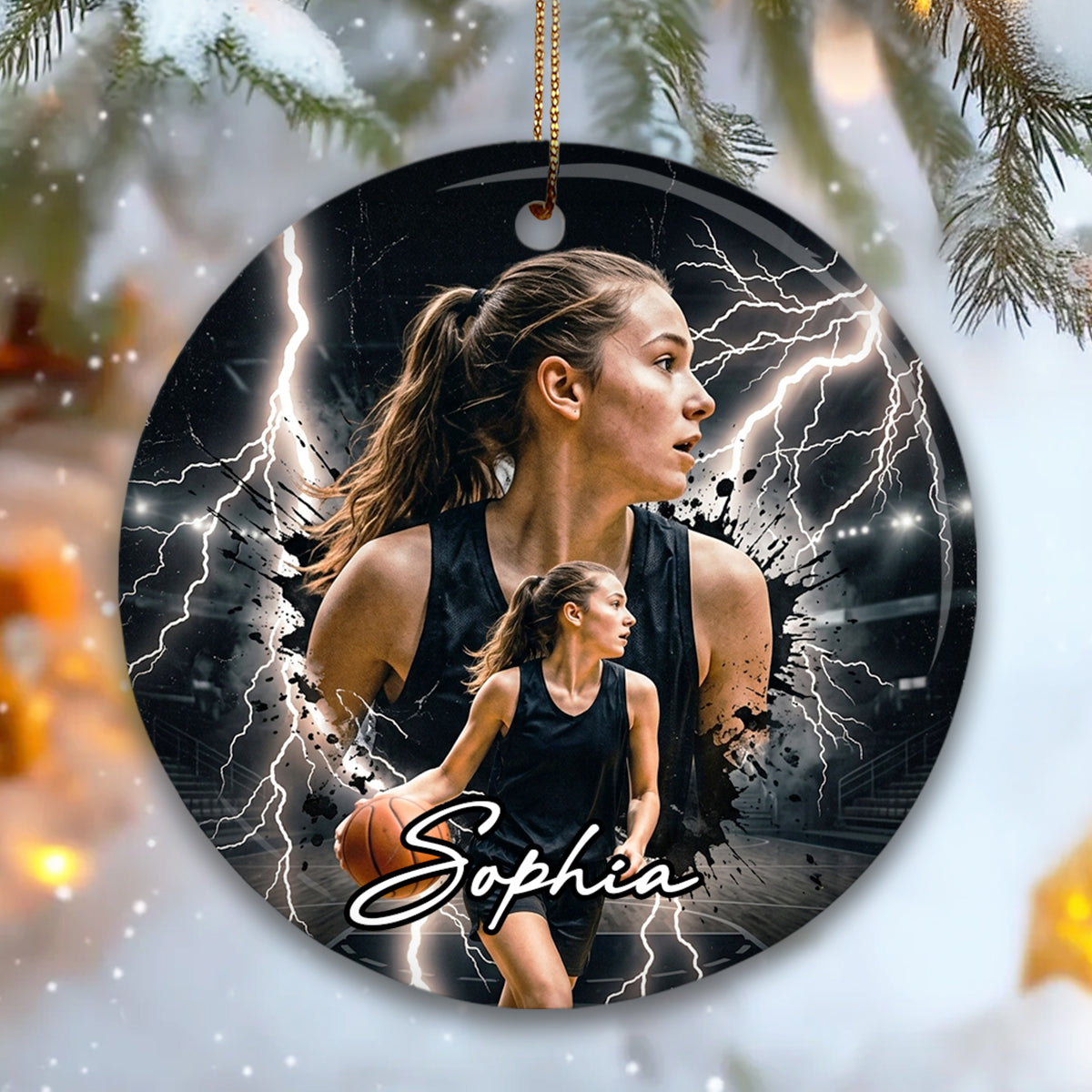 Trending Bootleg Sport Photos Insert - Personalized Ceramic Ornament - Gift For Boy, Girl