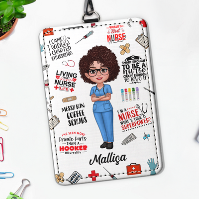 Nurse Affirmation Personalized ID Badge Holder, Gift For Nurse