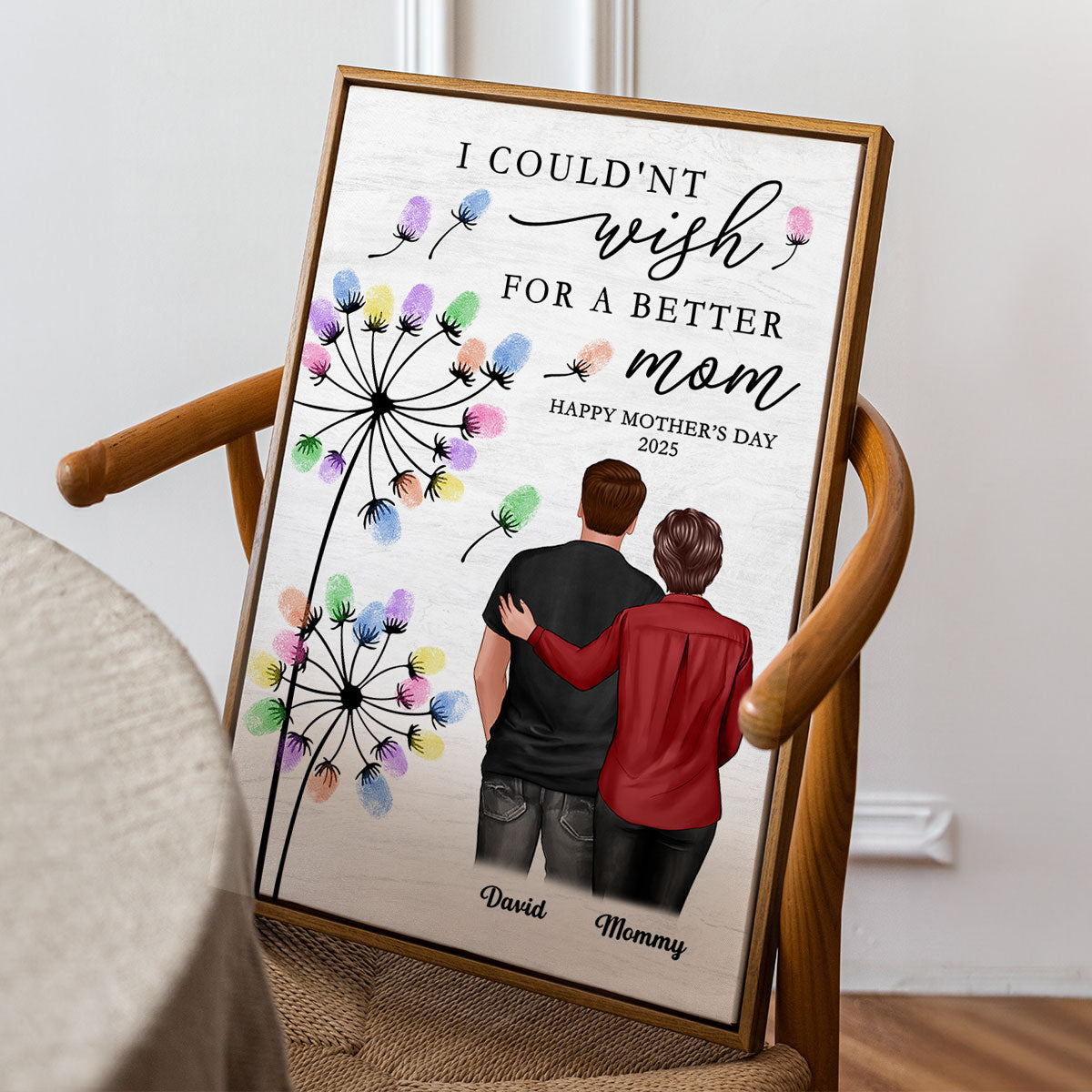 I Couldn't Wish For A Better Mom Personalized Poster, Mother's Day gift