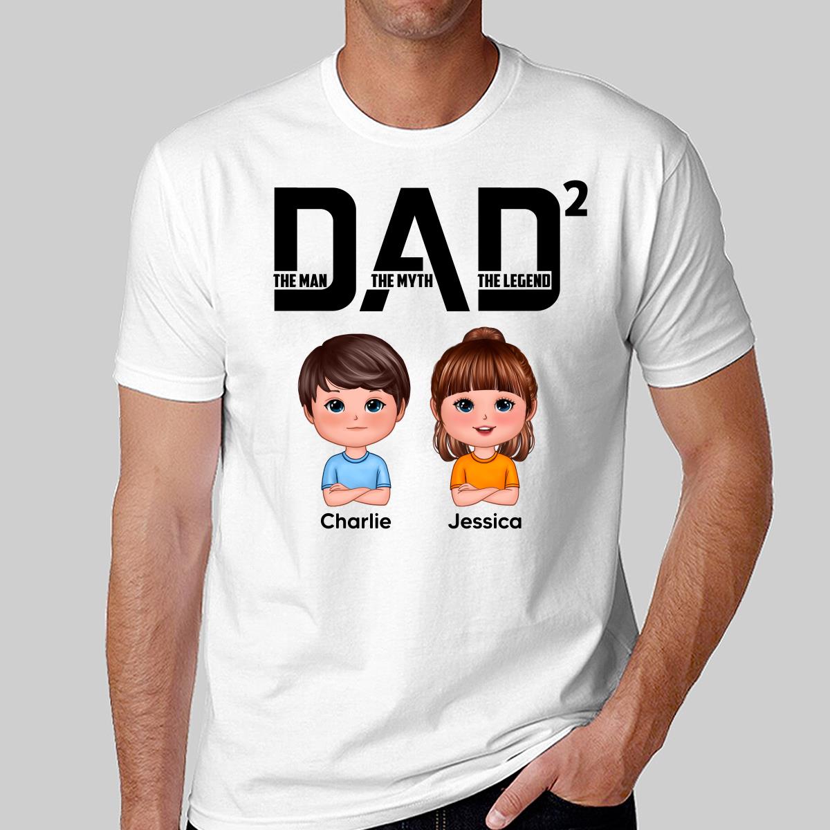 DAD The Man The Myth The Legend Number Doll Kids Personalized Shirt