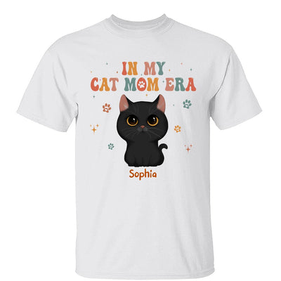 In My Cat Mom Era Cute Watercolor Cats Personalized Shirt