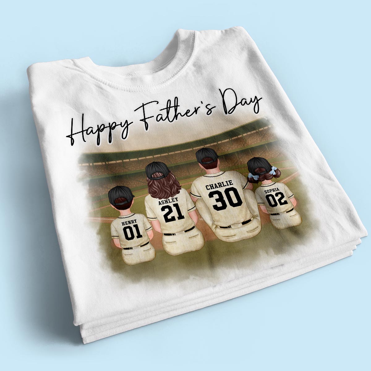 Retro Vintage Baseball Daddy's Dream Team Personalized Shirt, Gift For Dad