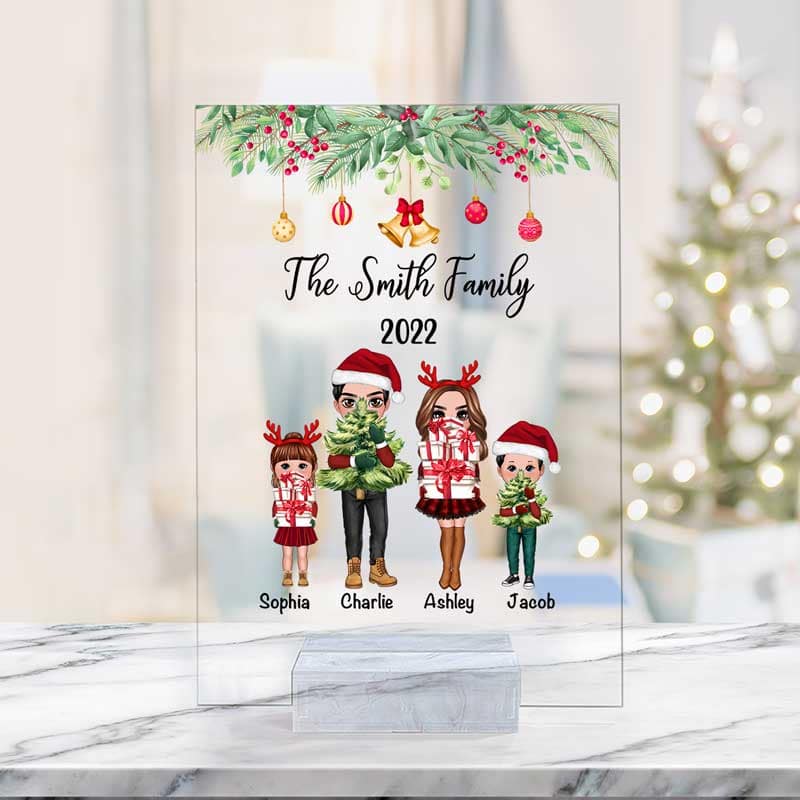 Christmas Family Standing Personalized Acrylic Plaque