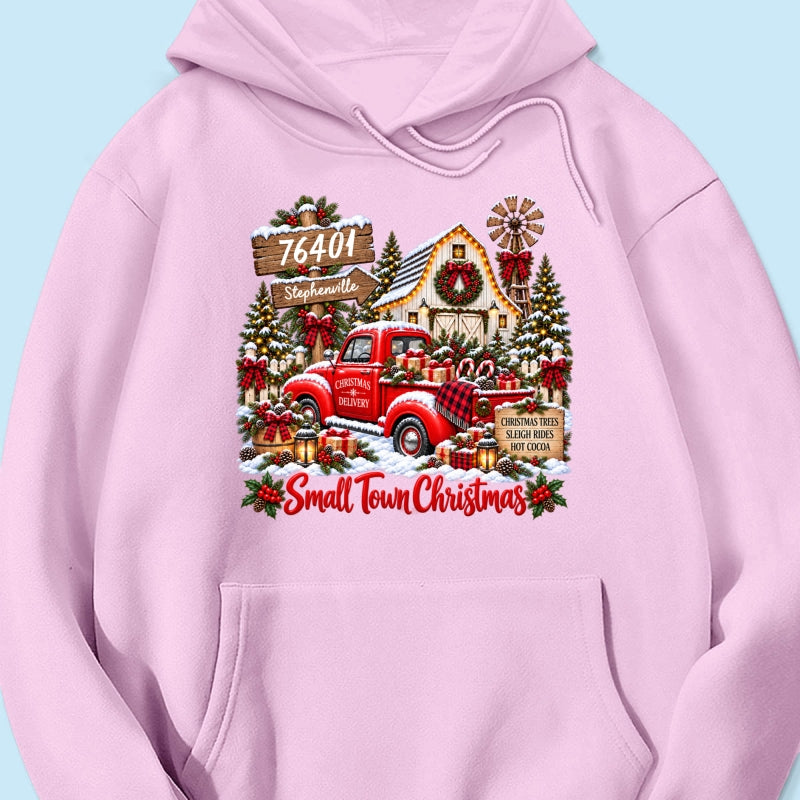 Custom Zip Code Small Town Christmas - Personalized Shirt - Trendy Christmas Holiday Tee, Town Pride