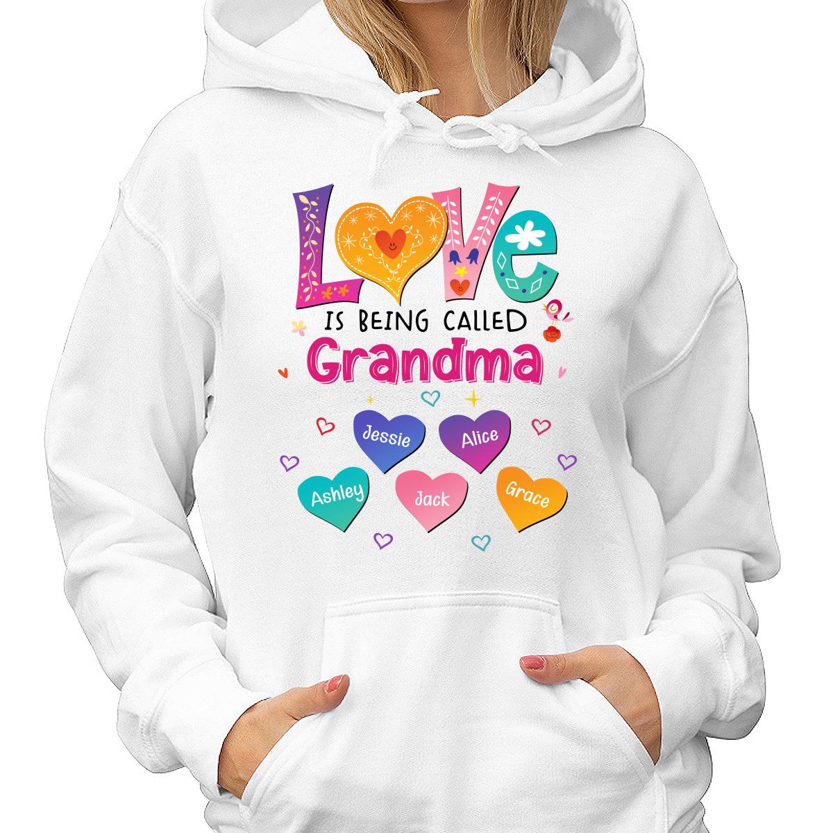 Love Being Called Mom Grandma Colorful Pattern Personalized Shirt