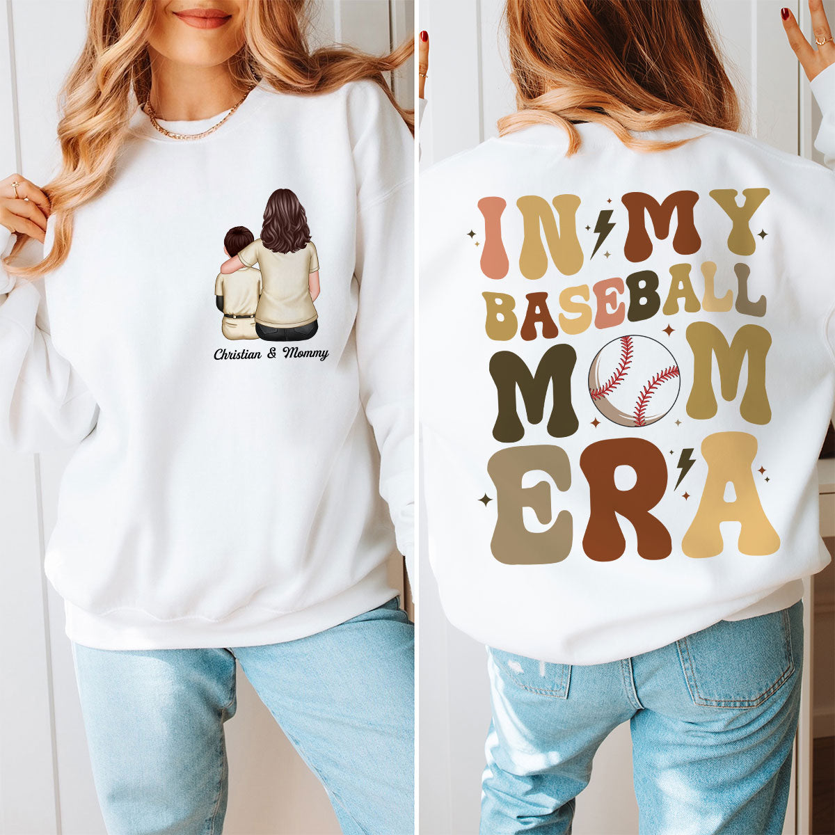 In My Baseball Mom Era Gift Personalized Shirt