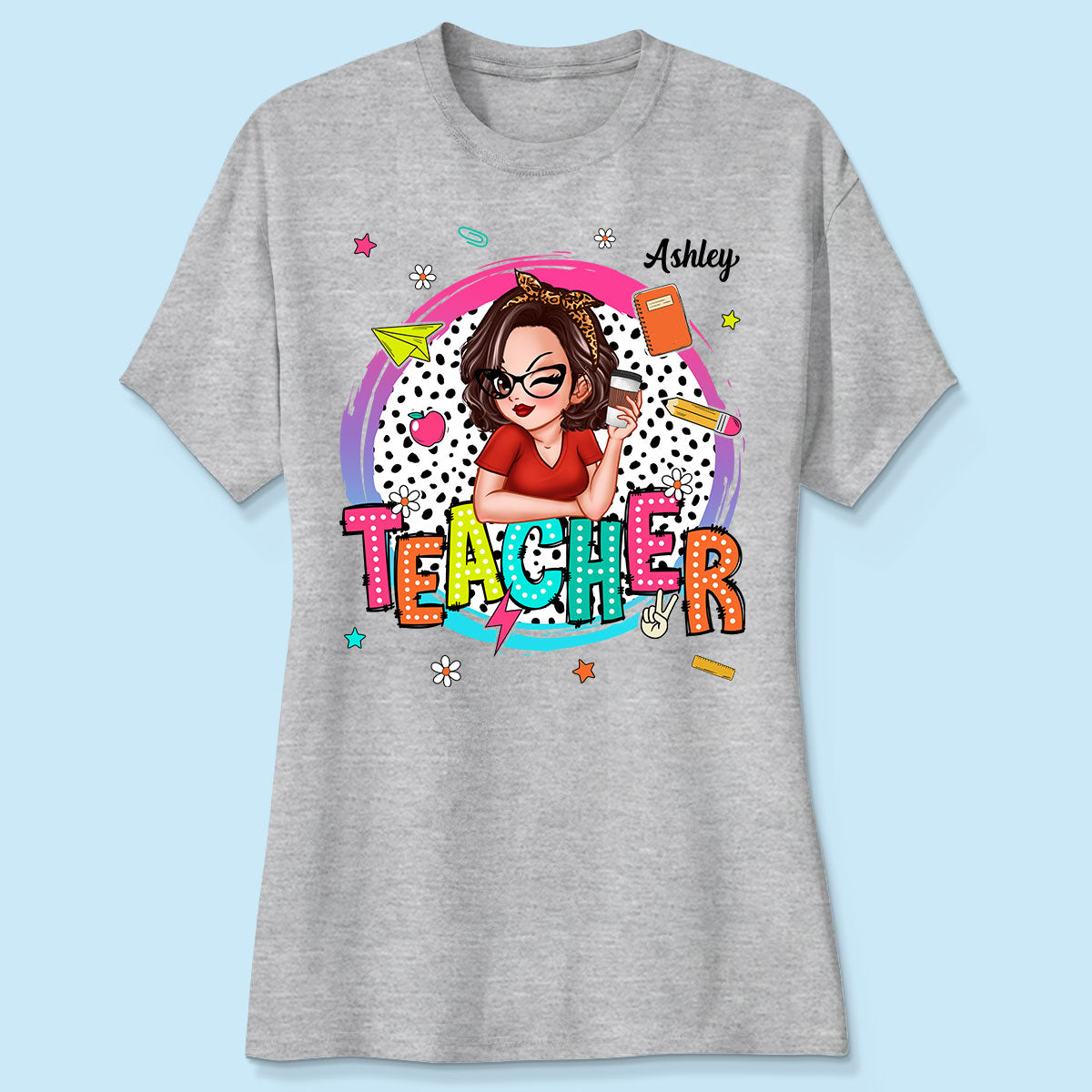 Teacher Personalized Summer Vibe Shirt, Back To School, Teacher Appreciation, Teacher Gift