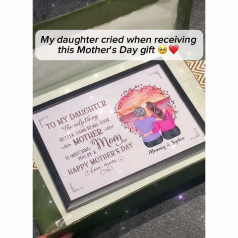 Eternal Beach Landscape To My Daughter From Mom Personalized Poster, Heartfelt 2025 Gift For Daughter