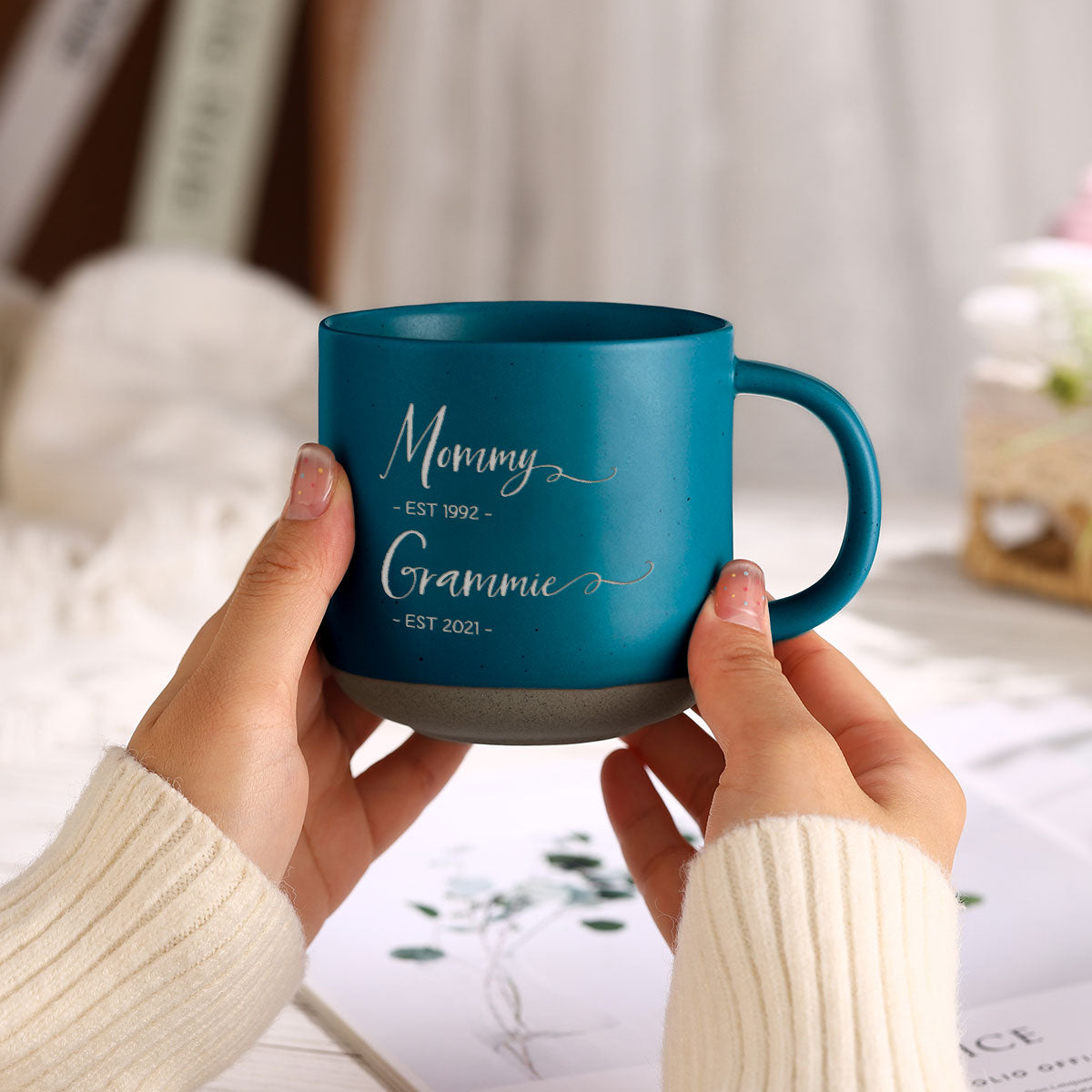 Mom Grandma Great Grandma Personalized Pottery Mug