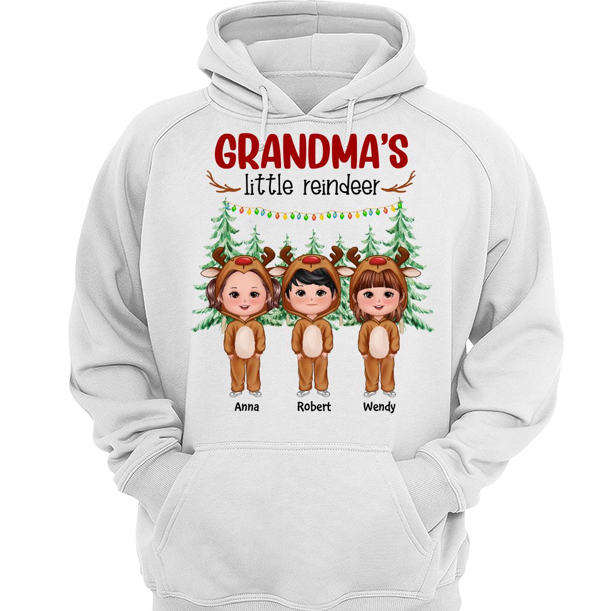 Grandma‘s Little Reindeer Doll Kids Christmas Personalized Shirt