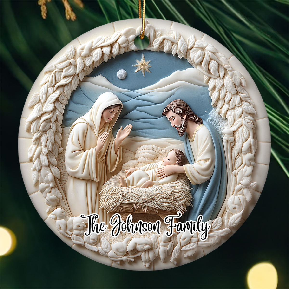 3D Nativity Scene "Birth Of Christ" Christmas Ornament