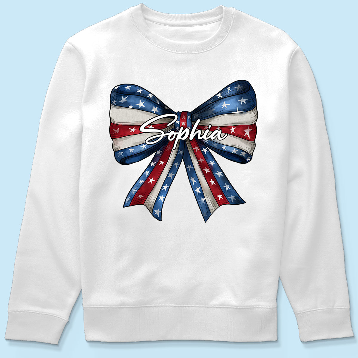 Coquette American Girl Bow 4th Of July Independence Day Personalized Shirt