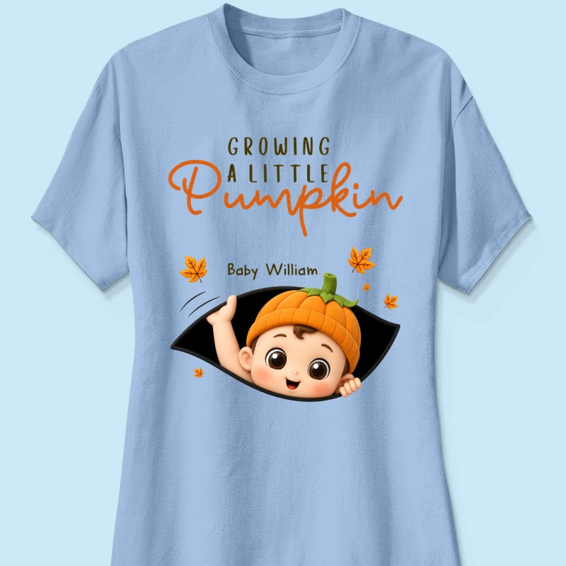 Trending Baby Pumpkin - Personalized Shirt - Fall Season Gift For Wife, Daughter - Pregnancy Announcement