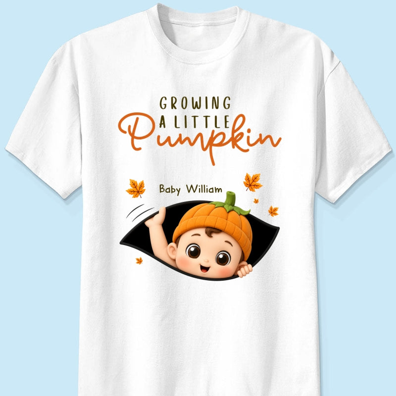 Trending Baby Pumpkin - Personalized Shirt - Fall Season Gift For Wife, Daughter - Pregnancy Announcement