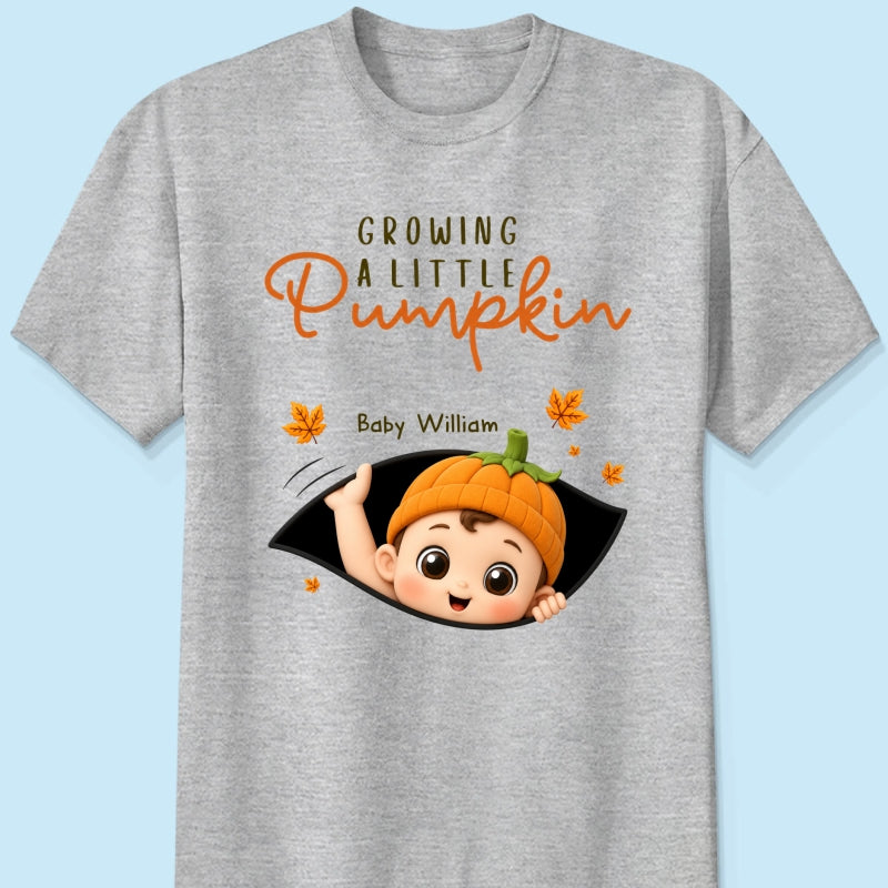 Trending Baby Pumpkin - Personalized Shirt - Fall Season Gift For Wife, Daughter - Pregnancy Announcement