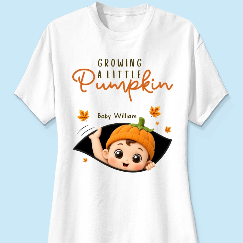 Trending Baby Pumpkin - Personalized Shirt - Fall Season Gift For Wife, Daughter - Pregnancy Announcement